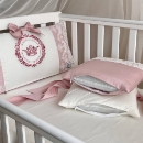 Set lenjerie Patut Copii Bebe 8 piese Classic Roz (14)